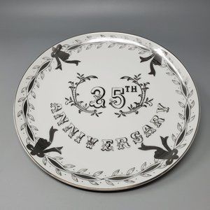 Vtg '67 Lefton China Porcelain Stamped 285 25th Anniv. Plate Unused